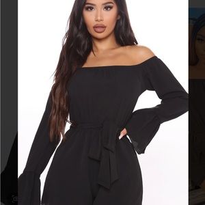 Womens Romper Large - Simple Smiles- Black